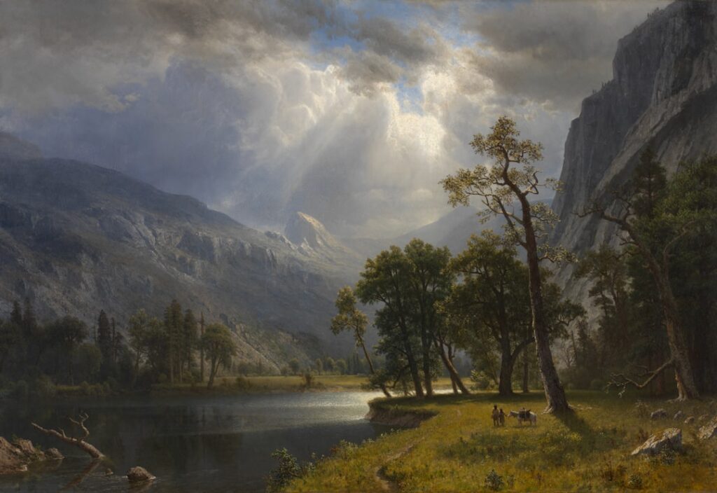 Dramatic landscape representing the problem of evil and moral choice